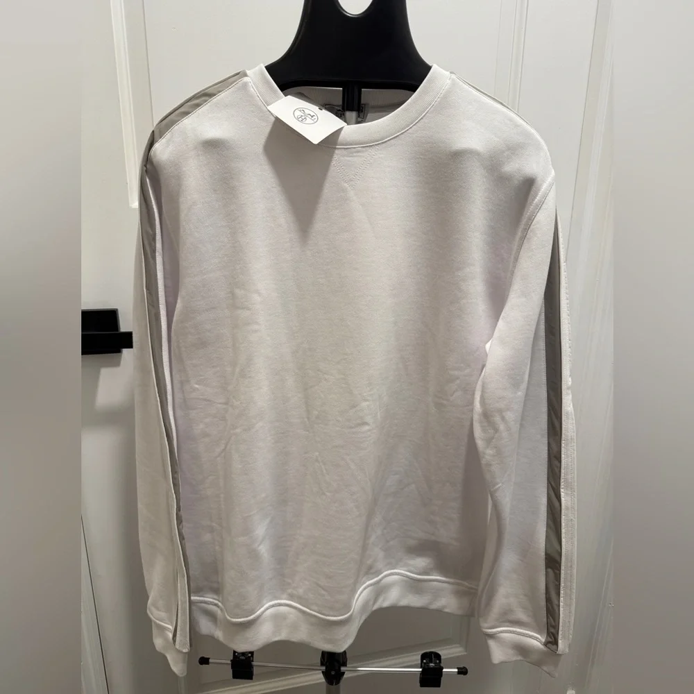Hermes WHITE/GREY mens Run H crewneck sweatshirt